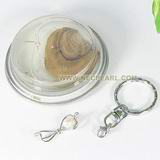 wholesale 100pcs charming 6-7mm rice freshwater wish pearl key chain