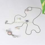 100pcs rice freshwater pearl necklace in one carton on wholesale