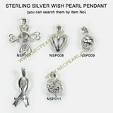 5pcs sterling silver wish pearl pendant wholesale
